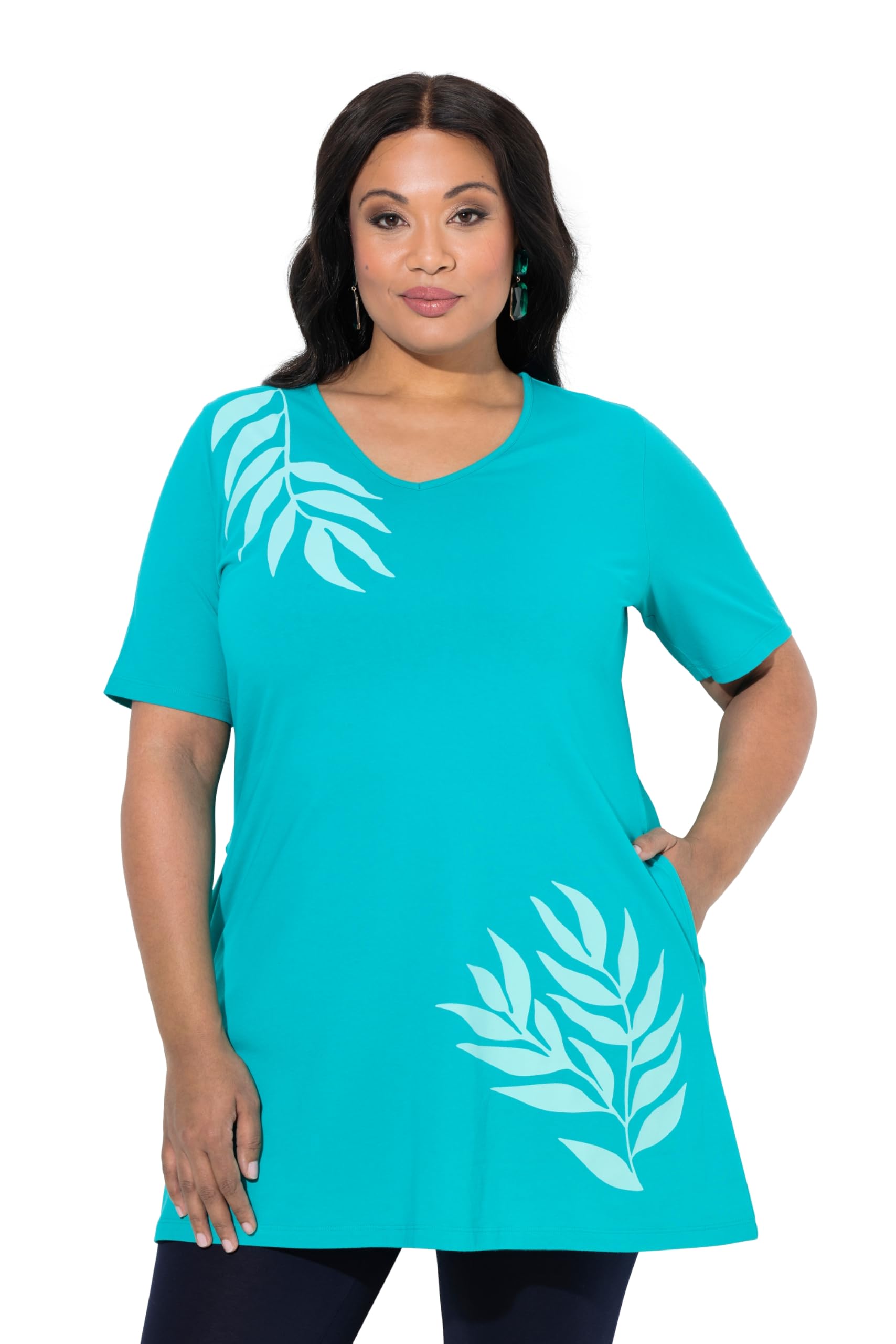 Ulla Popken Damen große Größen Übergrößen Plus Size Longshirt 849704