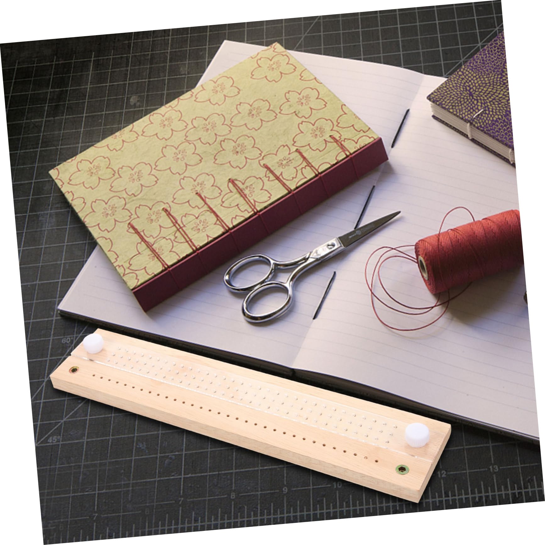 Operitacx 3 Ensembles reliure kit de scrapbooking outil de libaison the craft journal Relieuse pour livres et carnets kit de réparation de livre liaison de compte manuel en bois Beige