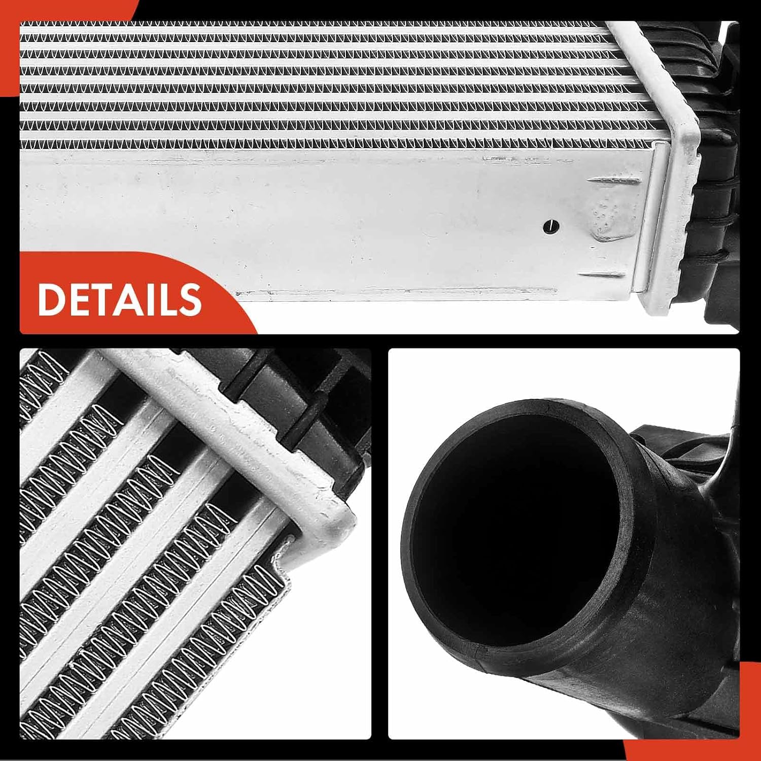 A-Premium Turbo Intercooler Compatible with 2015 2016 2017 2018 Ford Focus SE L3 1.0L Turbocharged
