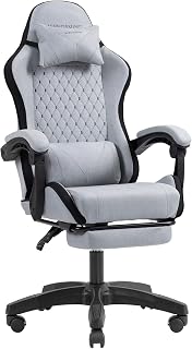 Mars Gaming MGC-X, Silla Gaming Ergonómica, Tejido Transpirable, Respaldo Reclinable y Altura Regulable, Reposabrazos Dinámico, Cojín Cervical y Lumbar, Silla Oficina con Reposapiés Extensible, Negro