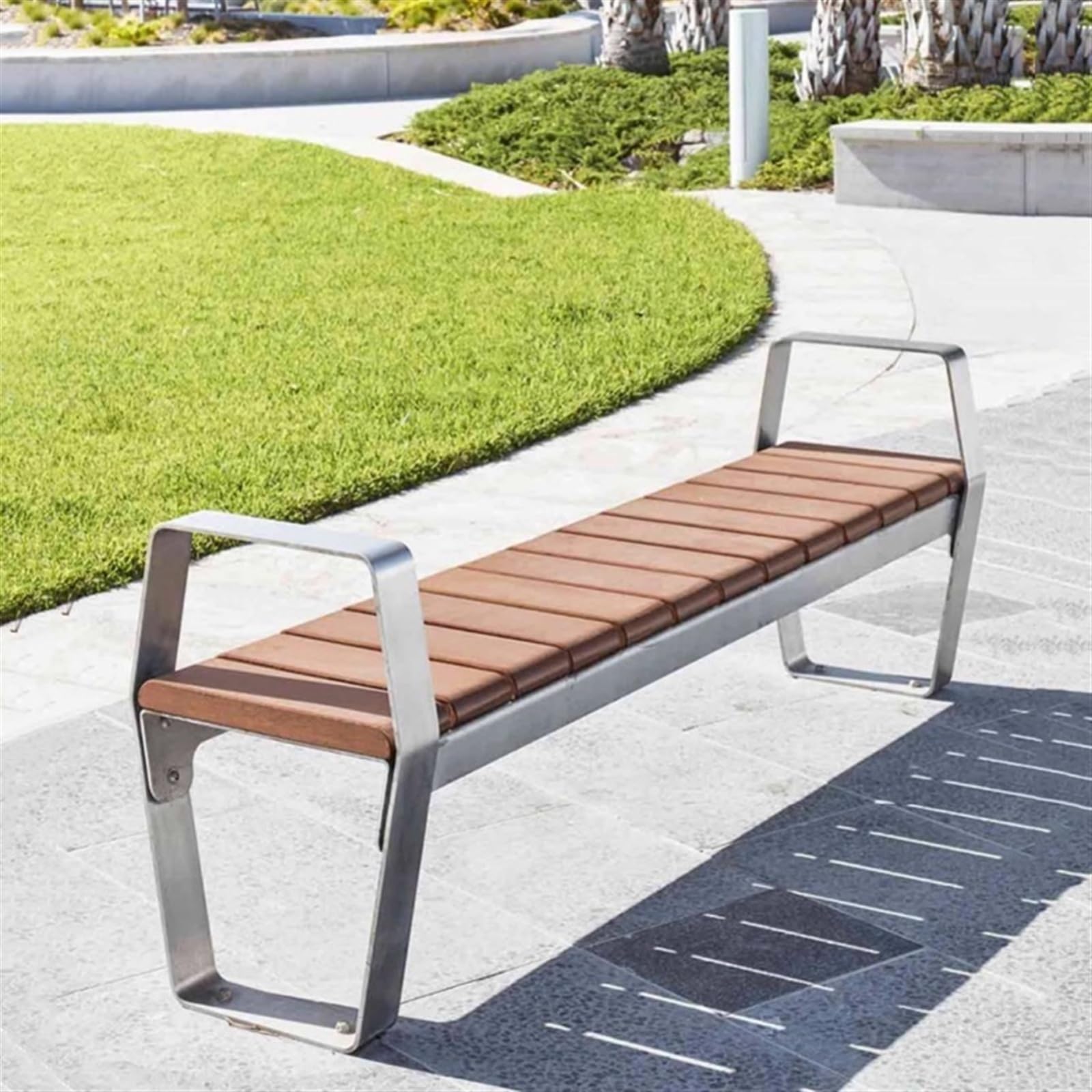 Panchina da giardino per esterni, XL, per cortile, piscina e prato, panca per il tempo libero, per relax e comfort all'aperto