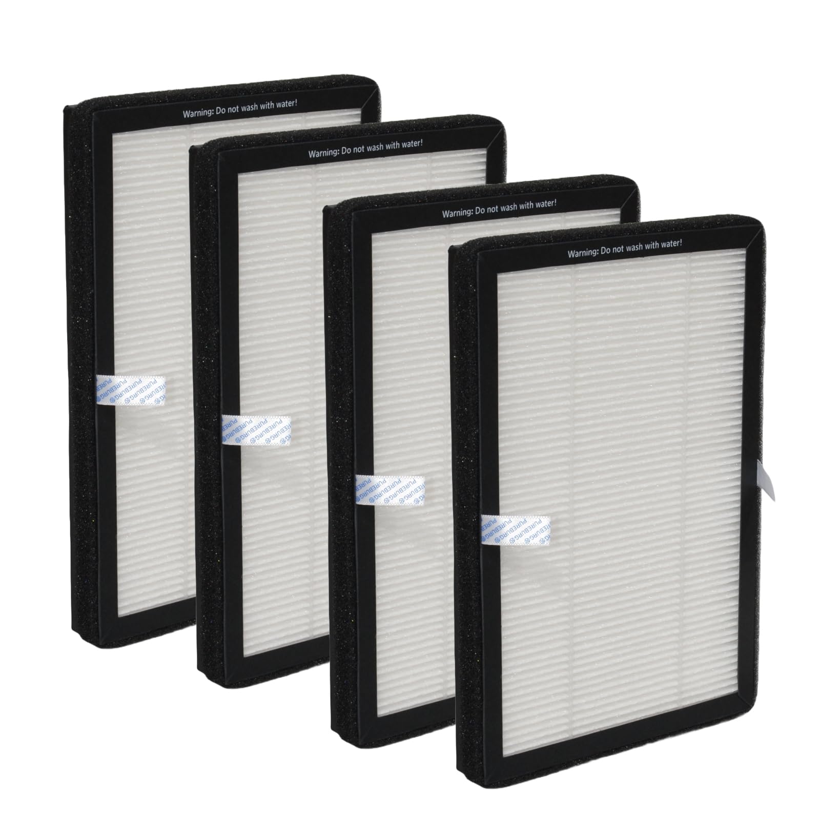 PUREBURG Ersatzfilter kompatibel mit Midea MFP-120i (BL) 2-in-1 Luftreiniger und Ventilator Turmventilator,4er-Pack HEPA Luft sauber