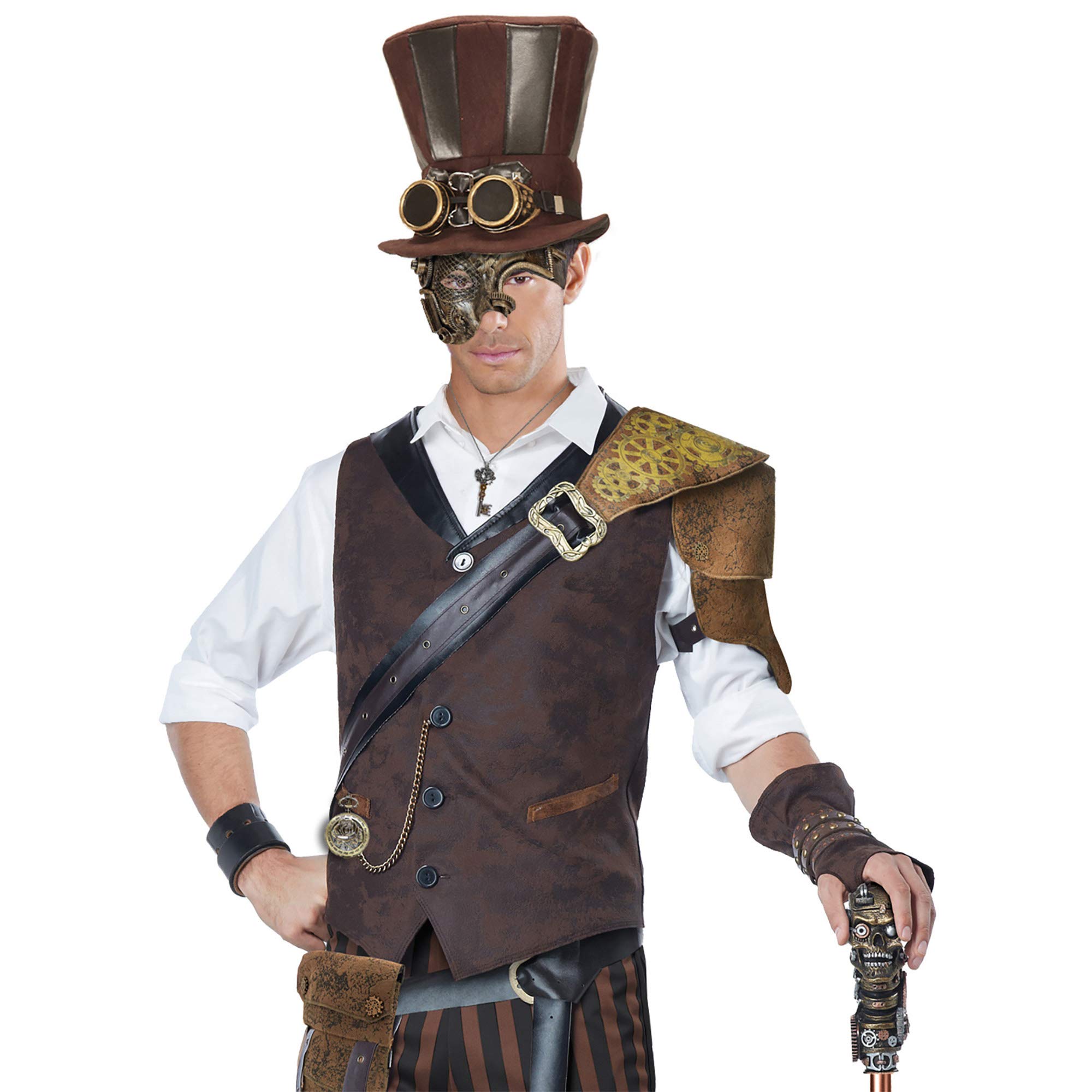 W WIDMANN MILANO Party Fashion - Demi-masque Steampunk, bal masqué, soirée à thème, carnaval