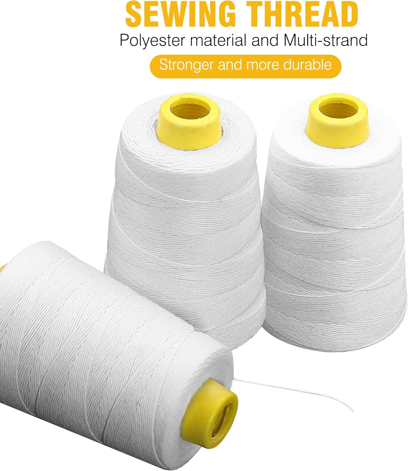 6-Stranded Sewing Thread Heavy Duty Spool Industrial Sewing Thread for Bag Sewing Machine Bag Closer Machine - Image 2