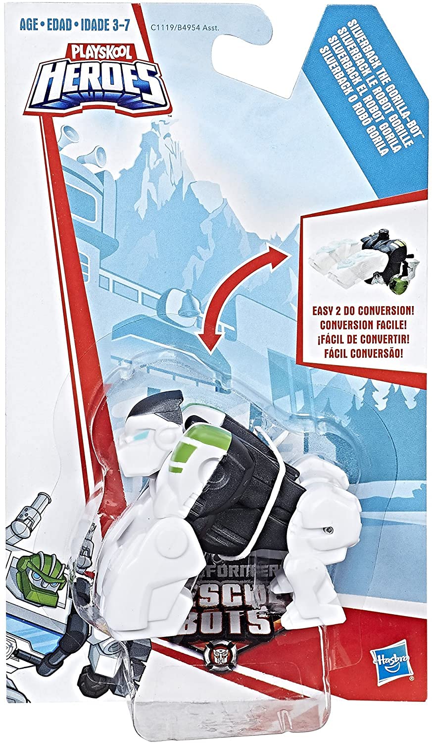 Hasbro Transformers Rescue Bots Silverback The Gorilla-Bot Playskool Heroes