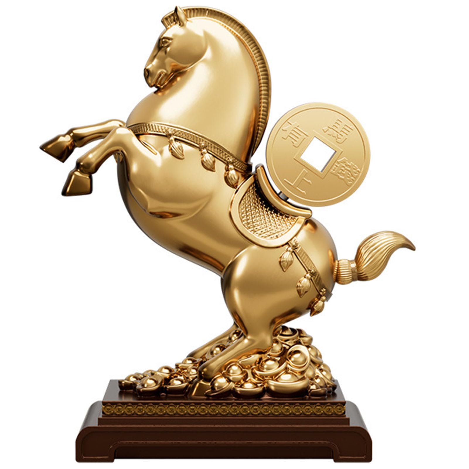 Horse Statue Home Decor, Resin Horse Figurine Rearing Stallion Sculpture