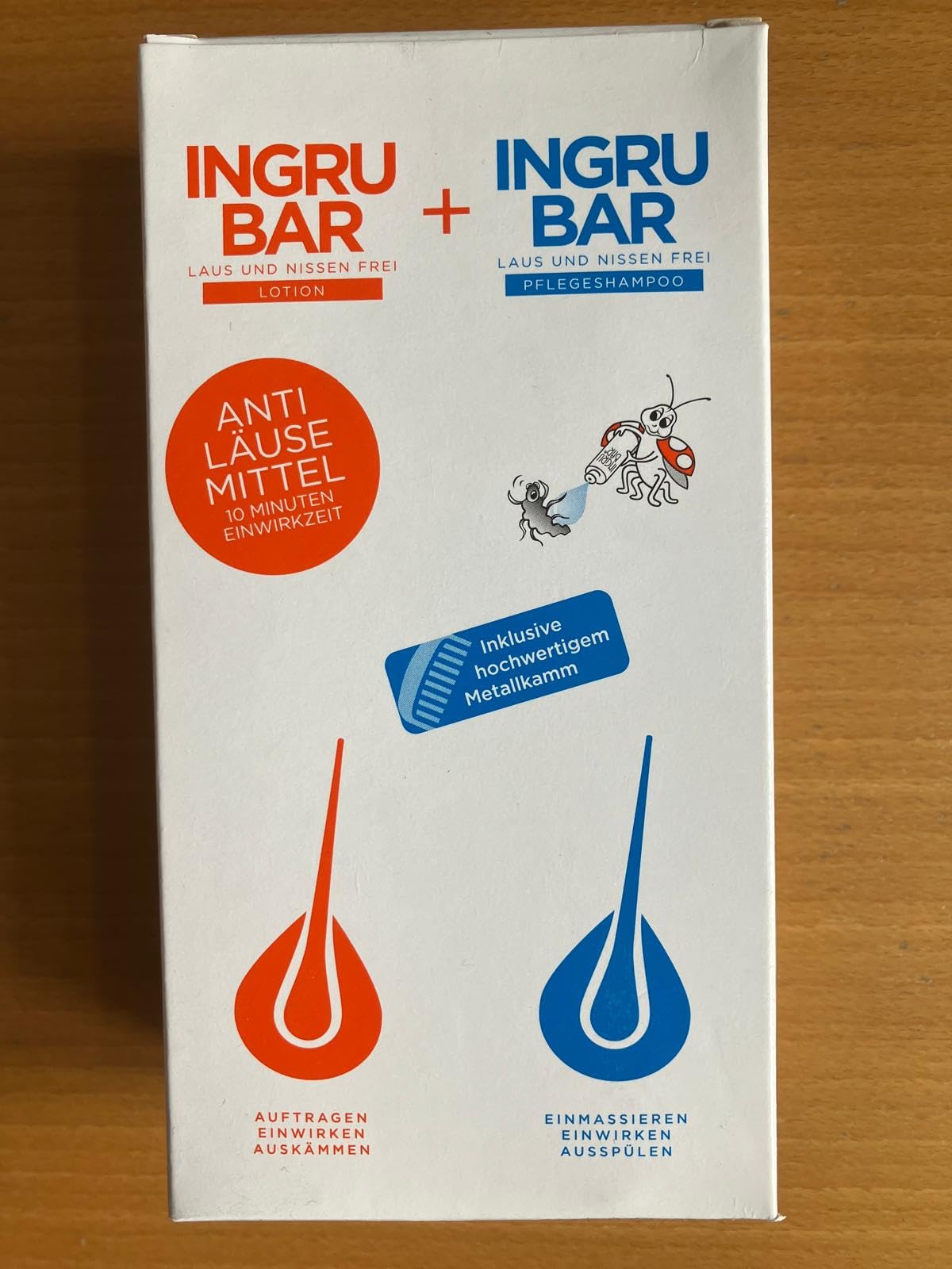Läuseshampoo Laus&Nissenfrei 2x150ml Lotion & Pflegeshampoo - Läusemittel & Läusekamm Set • Ohne Silikone & Pestizide • Pflanzliche Öle • Vegan - Lindert Juckreiz