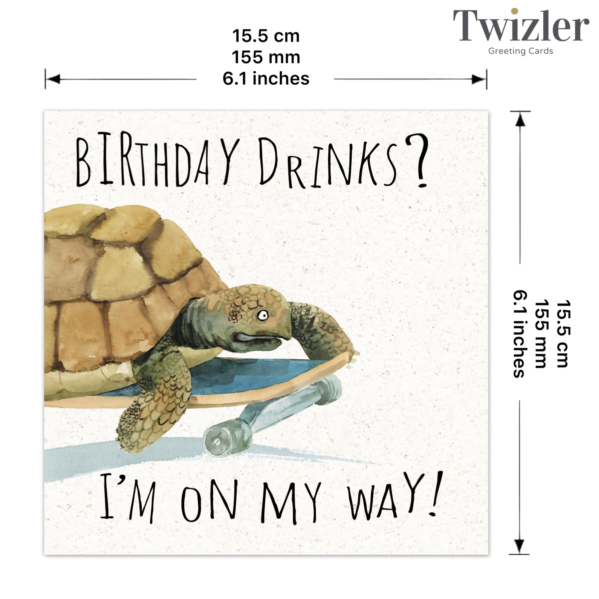 Twizler Biglietto Compleanno Divertente Per Pescatore - 'More Bait' - Formato 15,5cm Con Busta Rossa - Regalo Per Papà, Marito