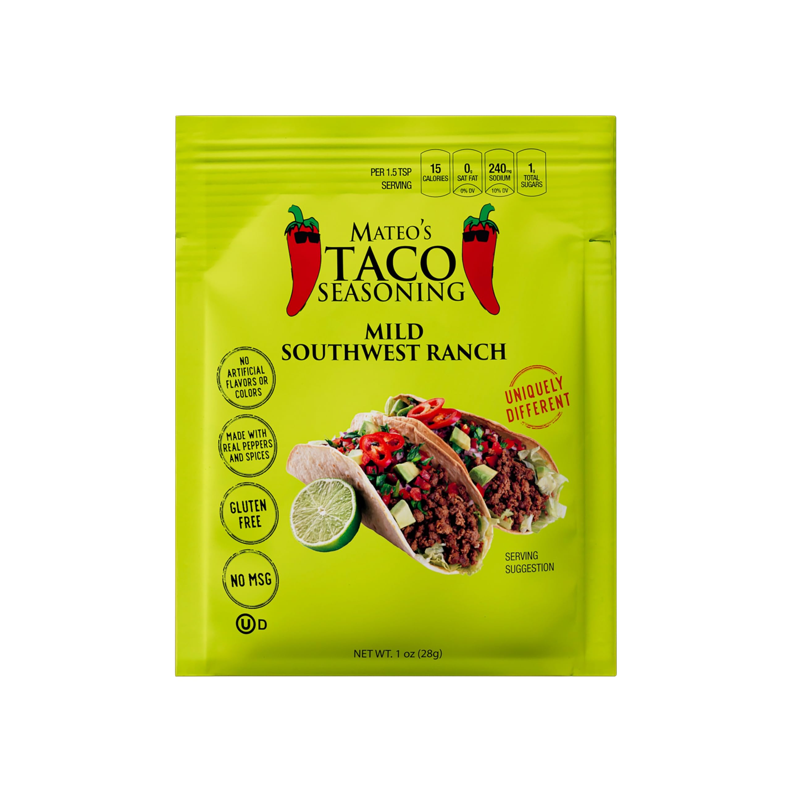 Mateosmild Southwest Ranch Taco Seasoning Packets Ounce Pack 12