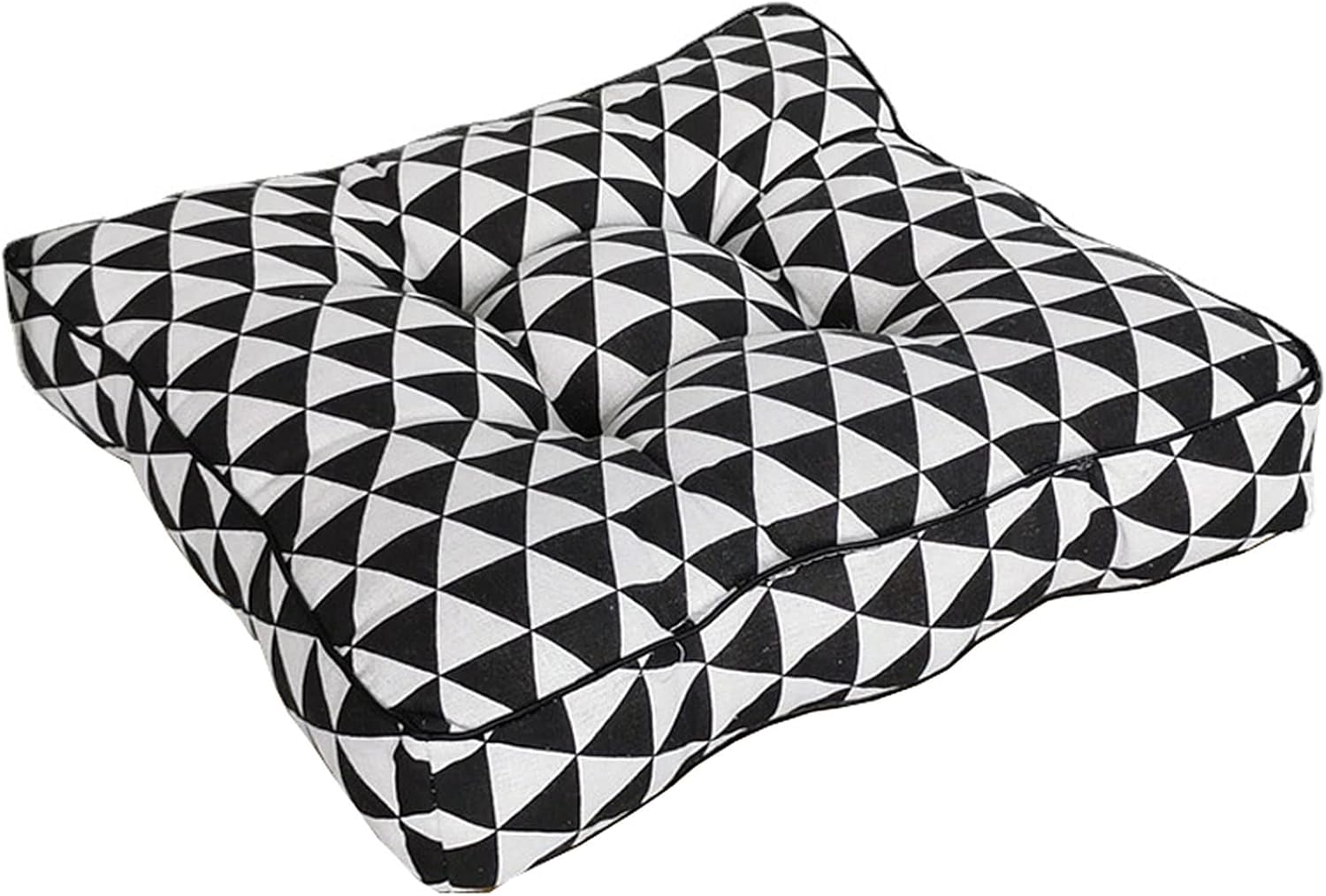 WJXBoos Chair Pads and Cushions for Dining Chair Linen Seat Pads Thick Tatami Seat Cushions Square Futon Kitchen Chair Cushions (H,16"*16"*4")