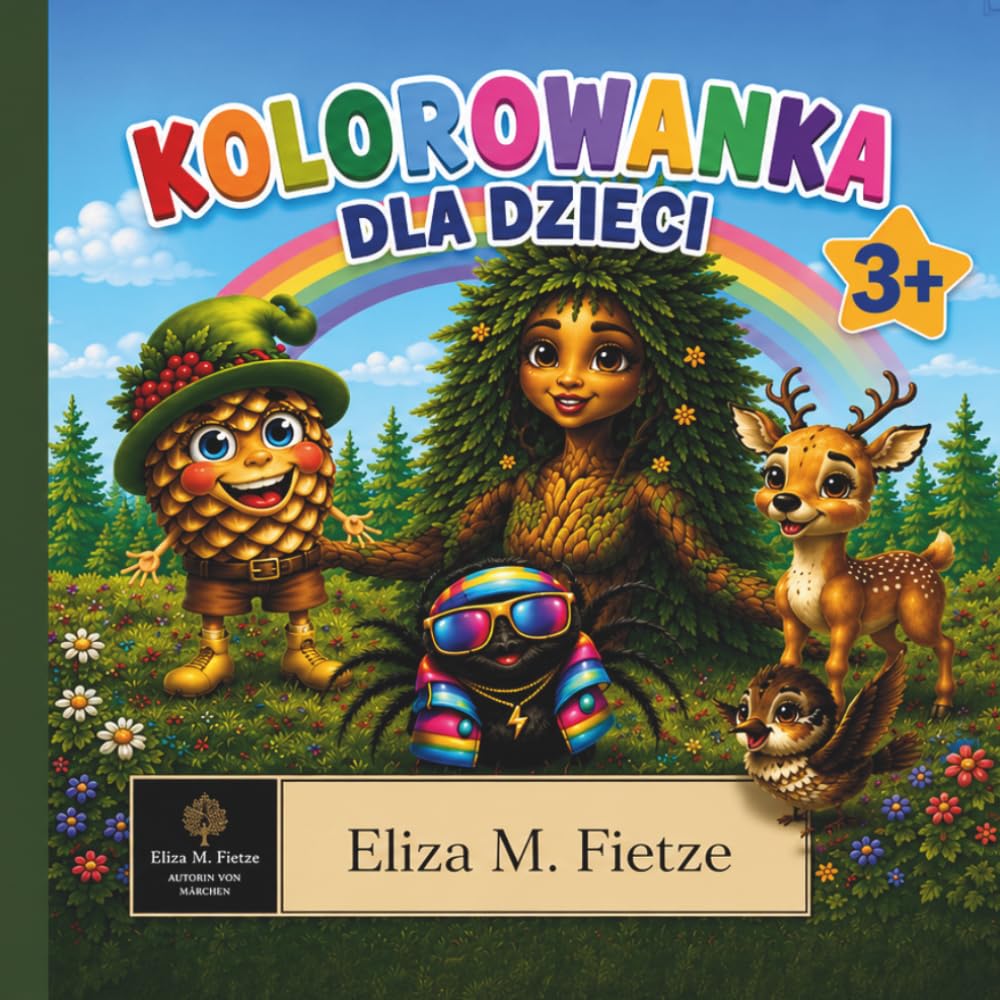 Kolorowanka Gaik dla Dzieci +3: Leśne zwierzątka, natura, wakacje,proste obrazki do kolorowania dla małych dzieci, Gaik i leśni przyjaciele, kreatywna zabawa dla maluchów