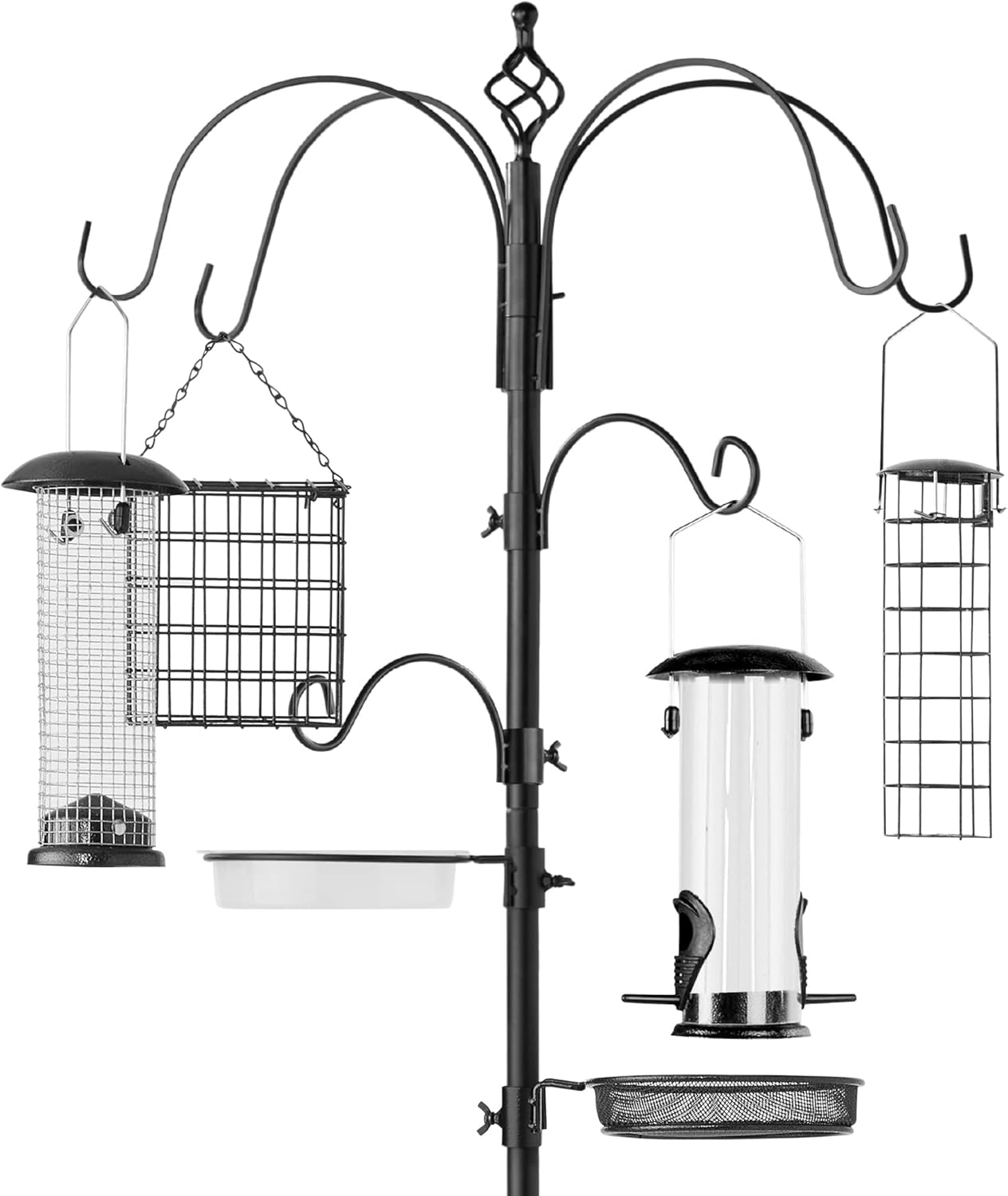 Best Choice Products 6Hook Bird Feeding Station, Steel MultiFeeder