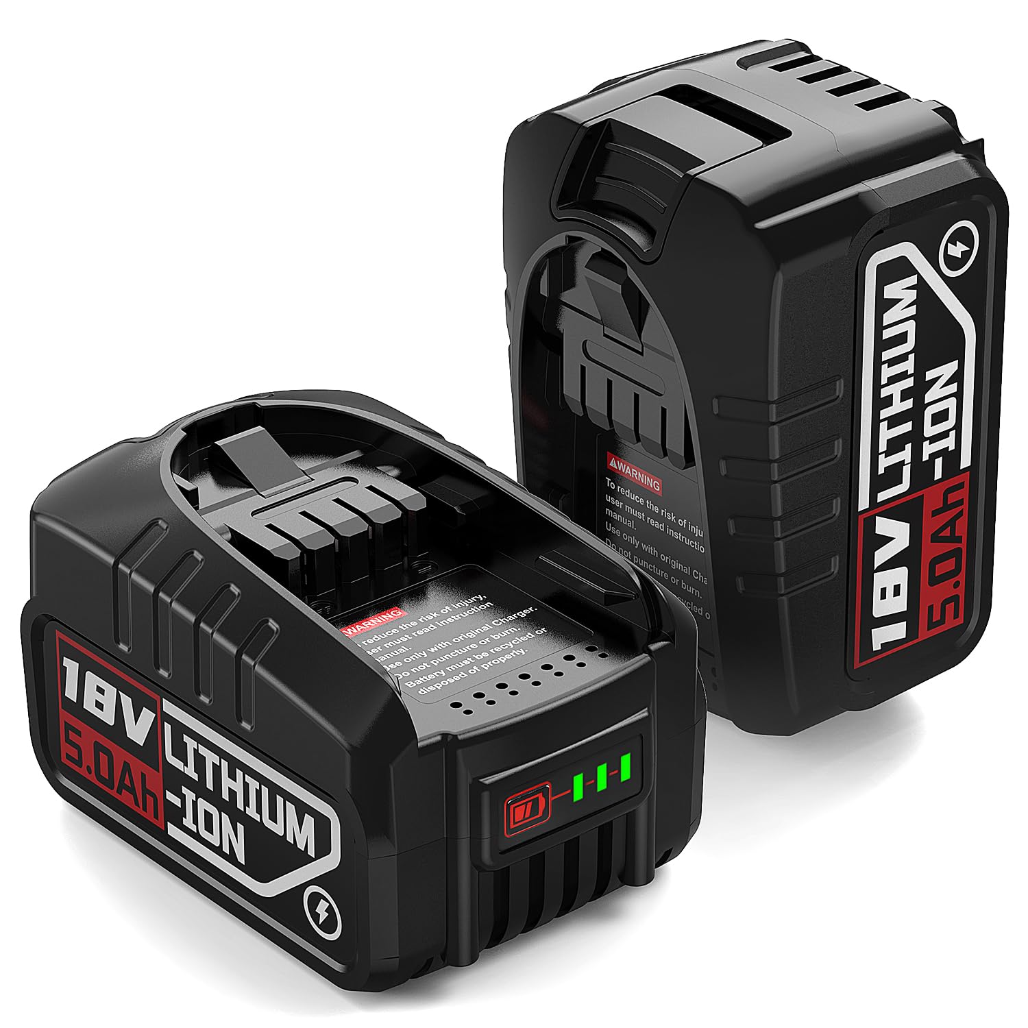 18V 5.0Ah Ersatzakku für Bosch Haus und Garten Werkzeuge, 2X 18V Lithium-lonen akku Kompatibel mit Bosch PBA PSB PSR