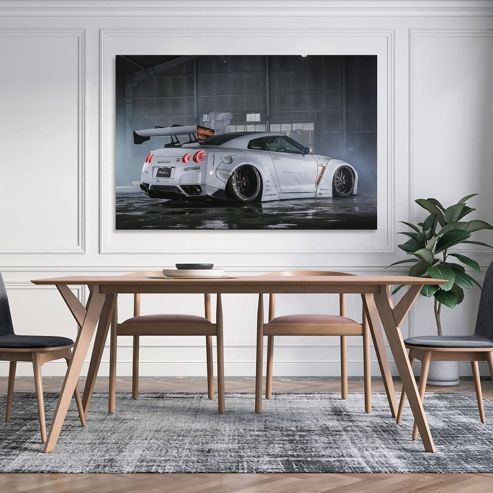 JDM - Poster per auto Skyline GTR R34, pittura decorativa su tela, poster da parete e stampa artistica moderna per camera da letto, 30 x 45 cm