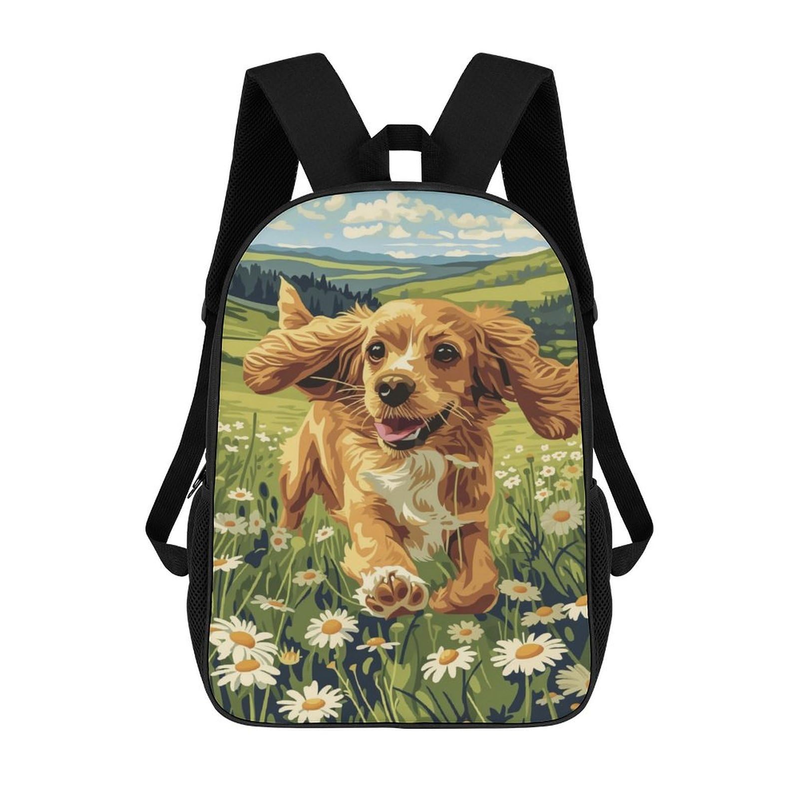Tnfhsoft Unisex Kids King Charles Spaniel Backpacks Boys Girls Secondary School Bookbags Backpack For Junior Elementary Rucksack 17Inch