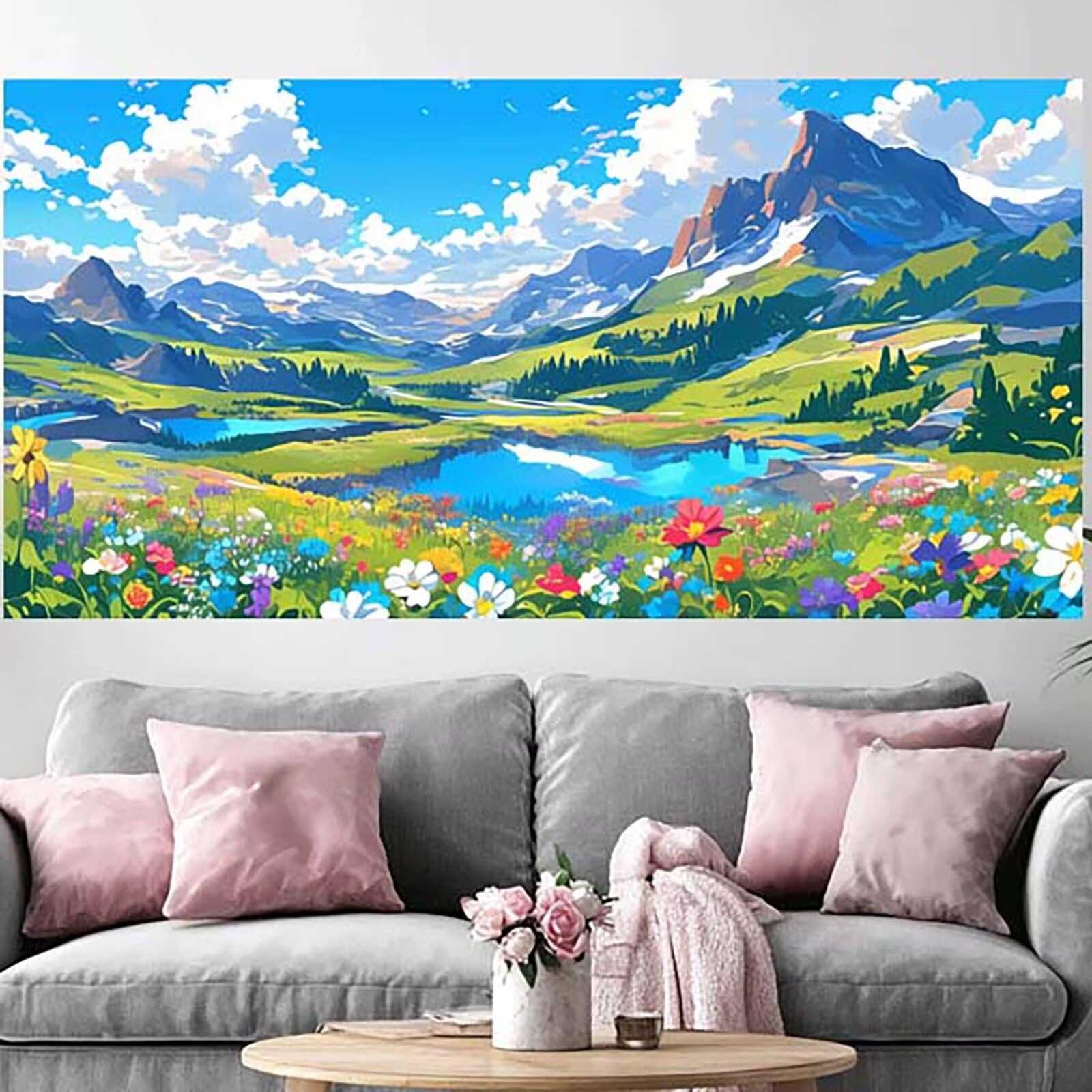 Peinture Diamant Fleur 5D Grand Format pour réduire le stress avec un Diamond Painting Paysage - 8