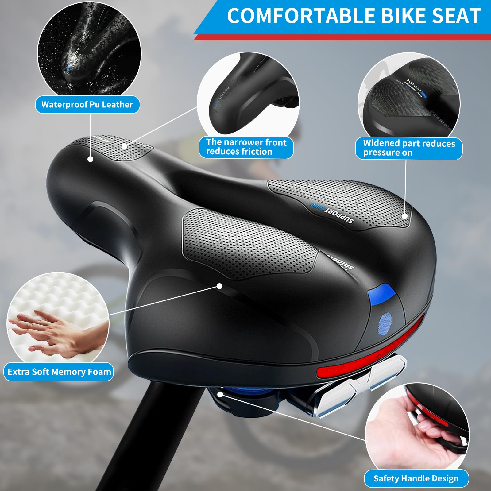 ENJOHOS Sella Mtb Antiprostata, Sella per Mtb in Memory Foam, Sella