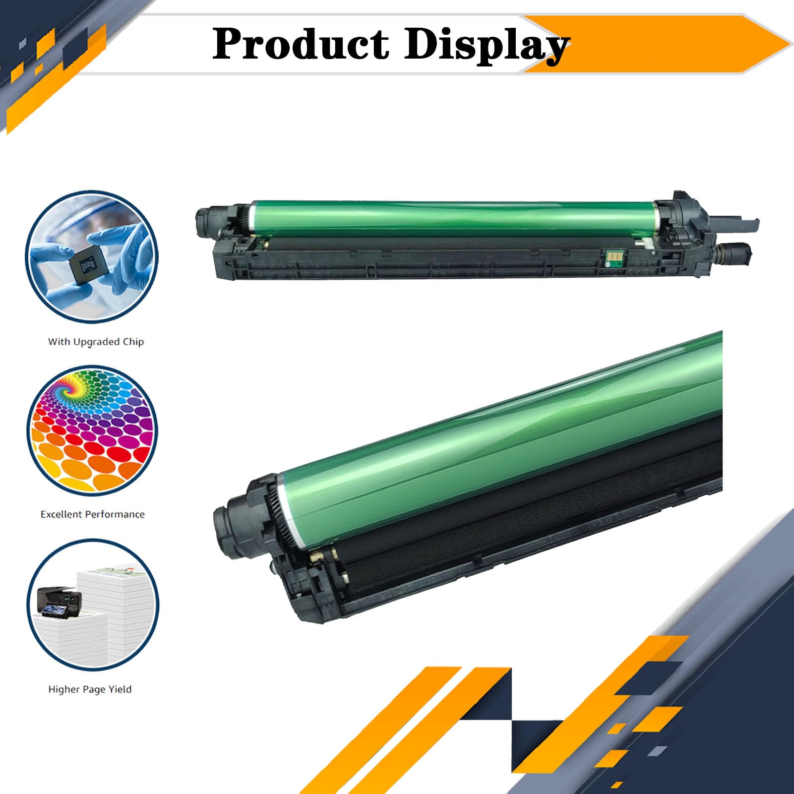 DR-313 DR313 Imaging Drum Kit, compatibile per Konica Minolta Bizhub C308 C368 C258 C458 C558 C658 Stampanti 【Volume di stampa elevato con chip】 Cyan*1