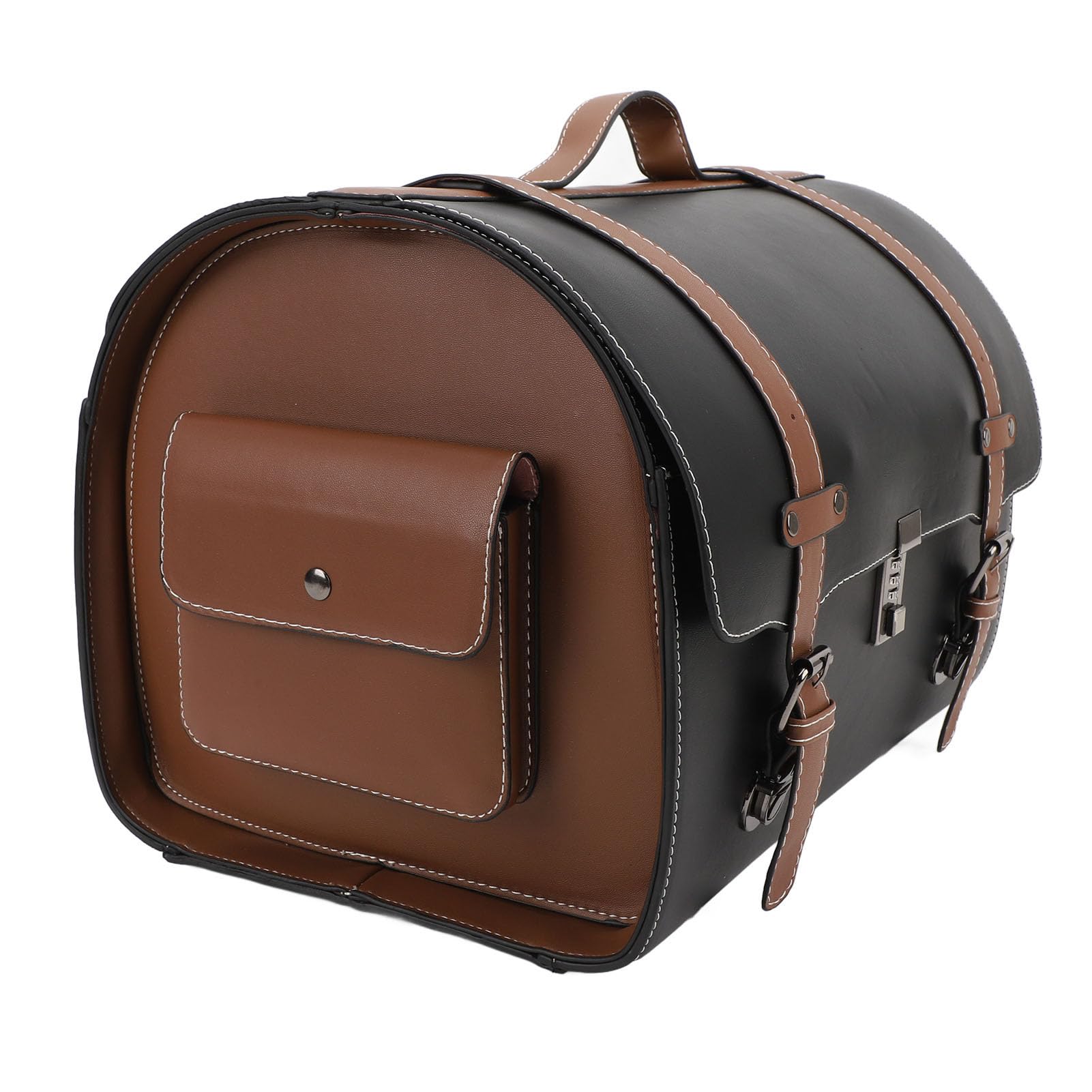 Sacoche Arrière de L, Sac de Rangement Universel et Résistant à l'eau pour Casque, avec Serrure à Combinaison, pour Scooters et Véhicules électriques (Noir avec Un Groupe)