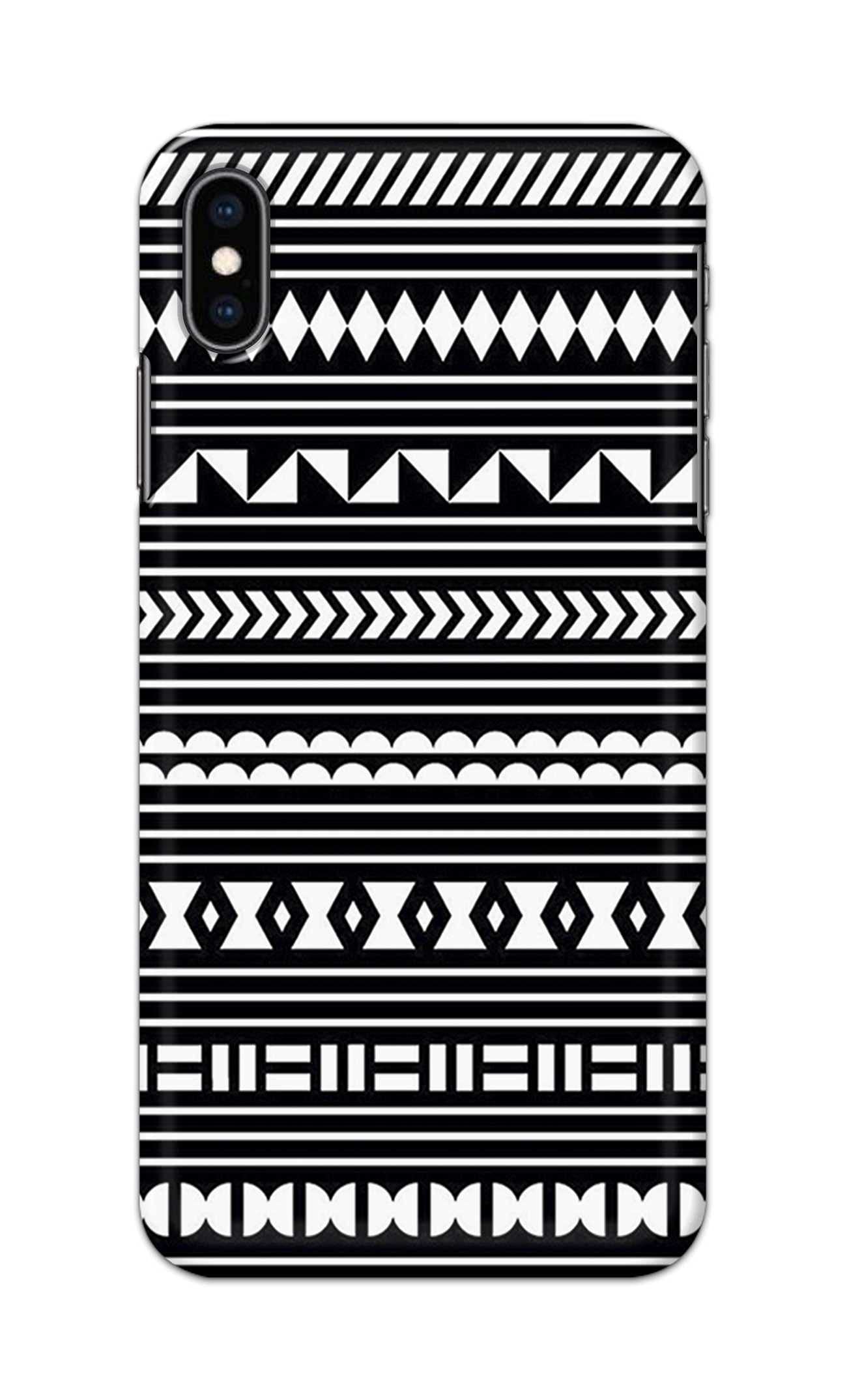 PRINTFIDAA Geometric Tribal Pattern Printed Designer Hard Back Case Cover for Apple iPhone Xs Max, A2101, A1921, A2104 -(VO) VKM2030