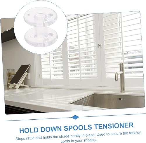 Miniatura 6 de DOITOOL 8 piezas de carrete fijo para ventana, accesorios para cubrir ventanas, retenedor de cuerda, tensor de sujeción, tensor de bobina, soportes