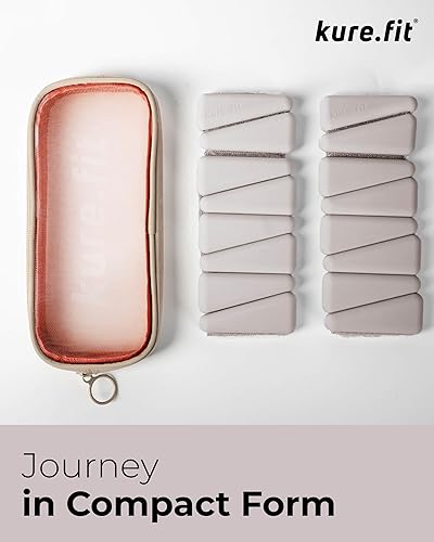 Miniatura 7 de Peso para Pilates Pesas ajustables para muñeca y tobillo para mujeres Brazaletes con peso 1 libra/ 2 libras cada una (Juego de 2)