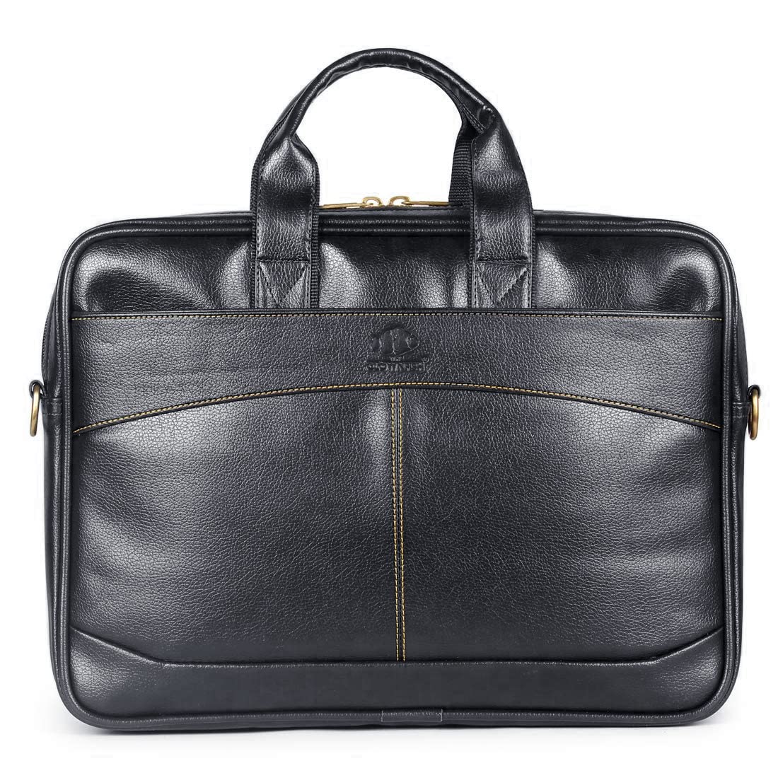 THE CLOWNFISH Unisex-Adult 10 Litre Faux Leather 15.6 Inch Utility Laptop Messenger Bag Briefcase (Black) (B09S5LR9QG) Amazon Price History, Amazon Price Tracker