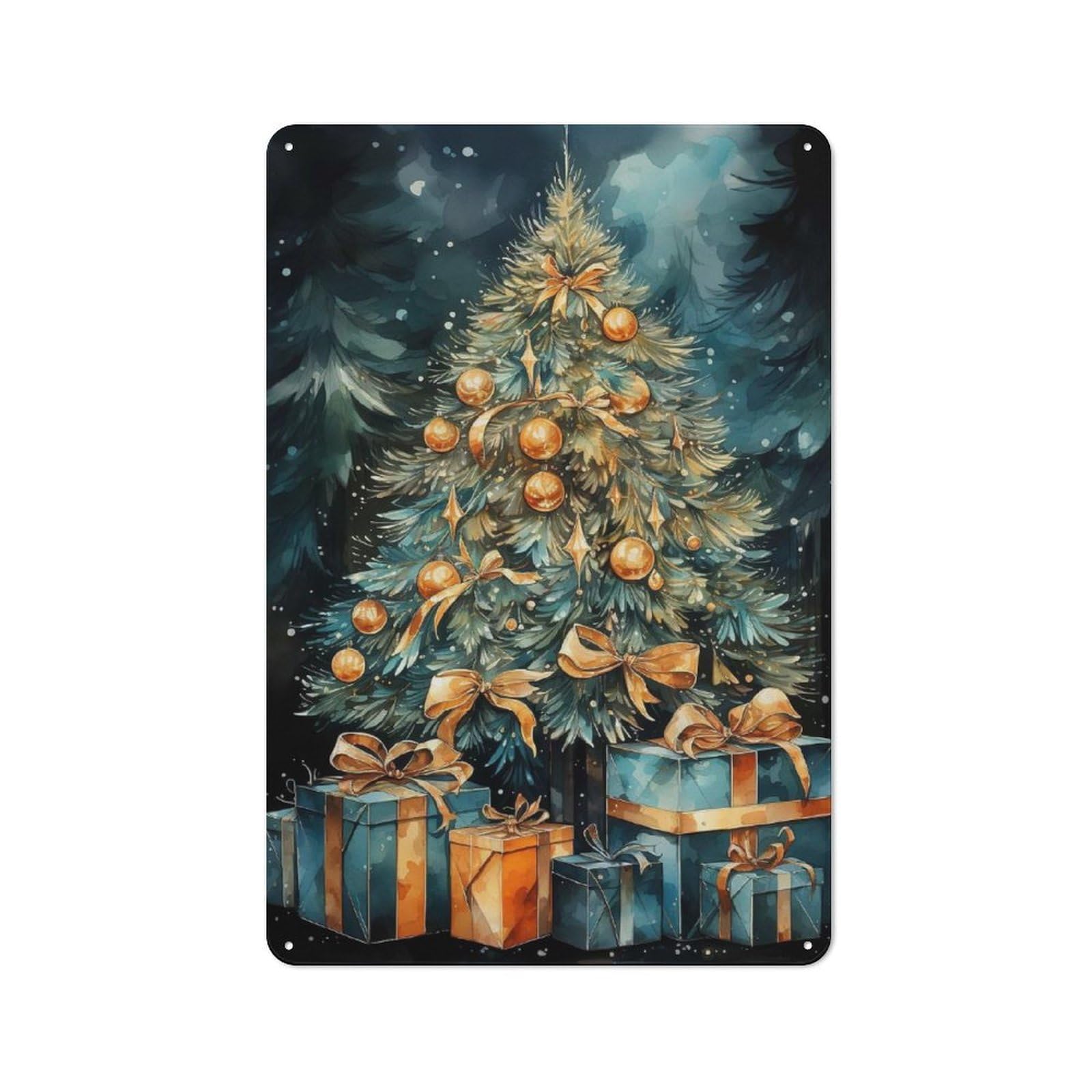 Junmoney Christmas Celebration For Café Or Restaurant, Vintage Metal Sign 30X20cm, For Vintage Wall Decor Fans, For Cafés, Pubs And Restaurants