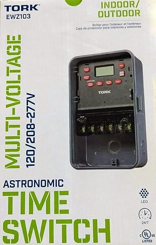 Miniatura 8 de Serie EWZ Interruptor de tiempo de 7 días con control astronómico multipropósito, fuente de entrada de 120-277 VAC, 1 canal, contacto seco de salida