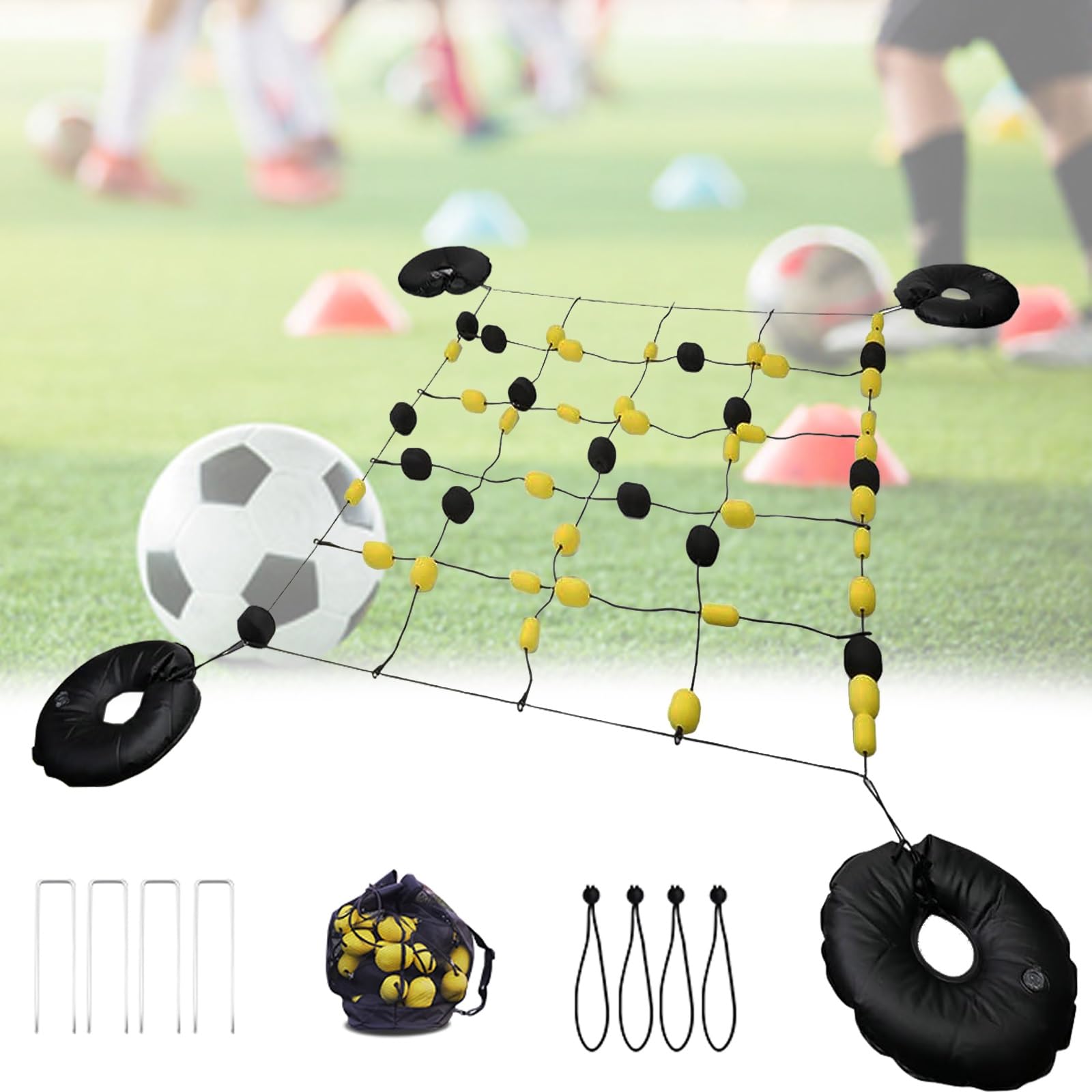 Equipo de desviación de portero, deflector de pelota profesional con bolsa de agua, herramienta de entrenamiento de fútbol para mejorar el reflejo y la agilidad