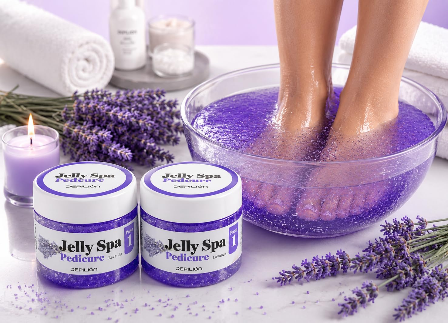 Depilion Pack Jelly Spa Pedicure Lavanda 350g 650g