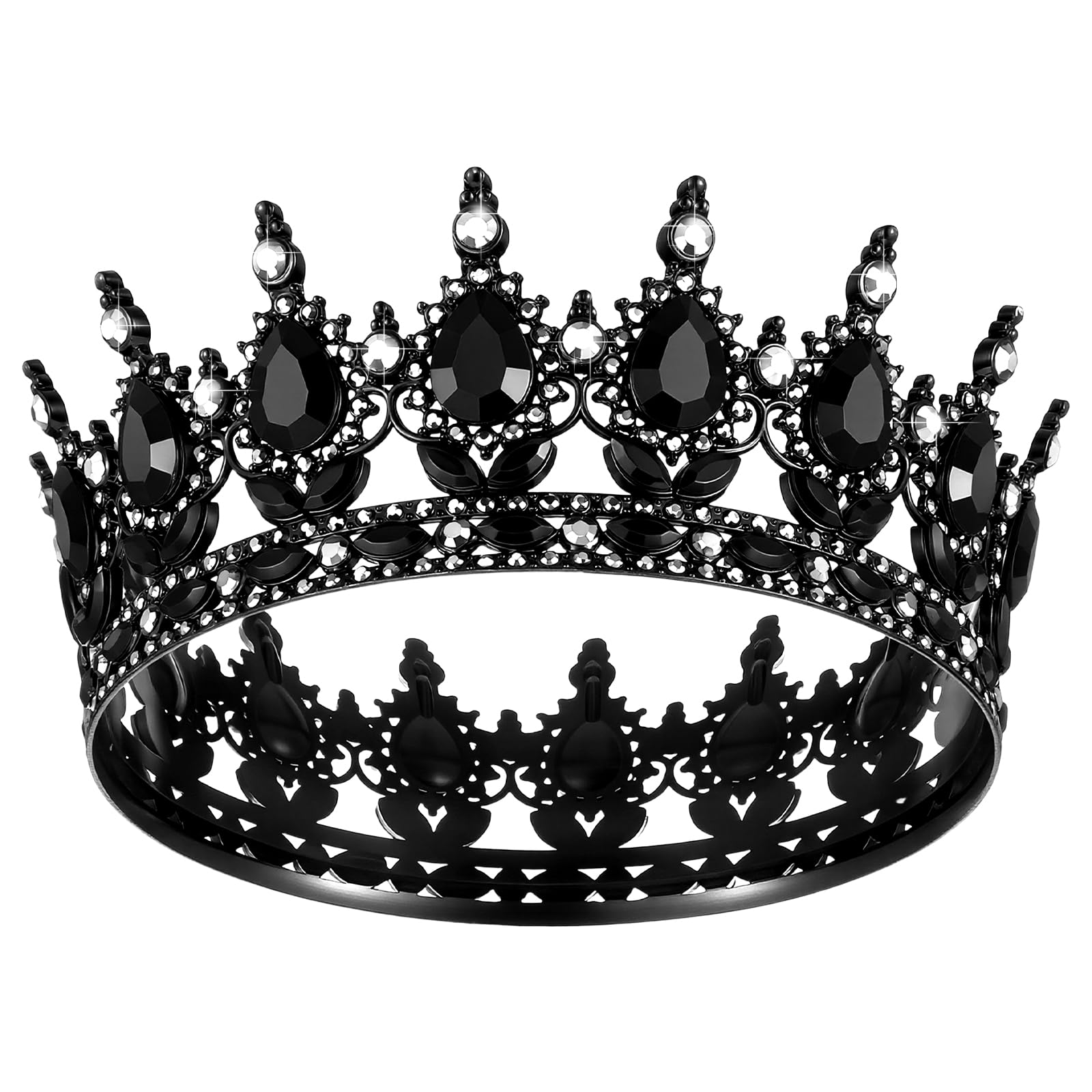 AOOSA Kroon voor dames, glinsterende strass kroon, Vintage tiara kroon voor vrouwe, kristallen bruidshaaraccessoires voor prinsessenfeest, verjaardagskostuum, geschikt als foto-rekwisiet, bruiloft