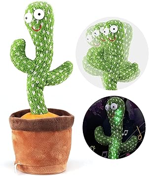 Dancing Toy Plush Funny Electric Cartoon Fancy Cute Recording Toy Singing Cactus Talking Toy Musical Song Home