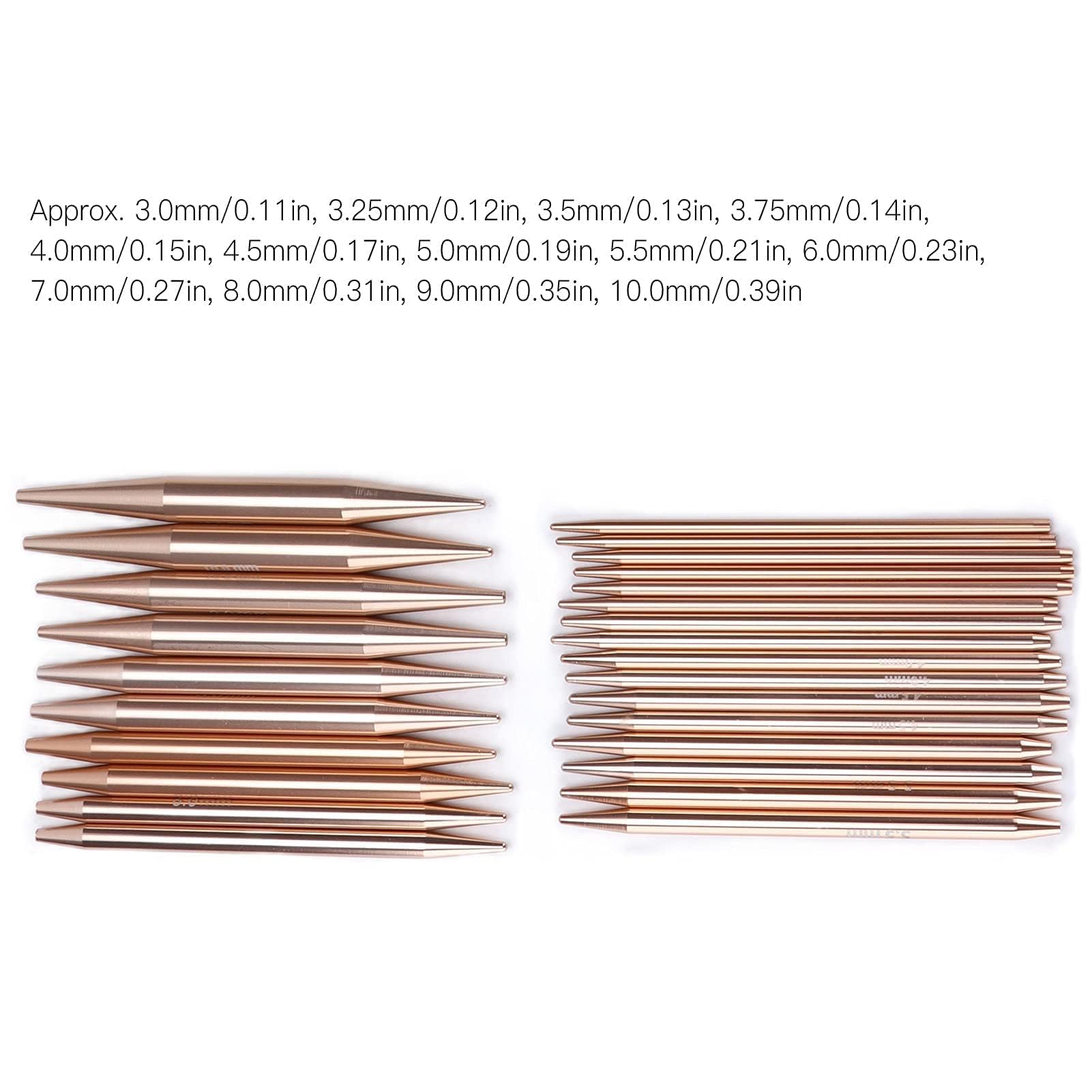 26 Stück Rundstricknadeln Set Austauschbar Nadelspiel Runden Häkelnadel Aluminium Rundstricknadeln Ring Kit für Pullover Socken Mützen
