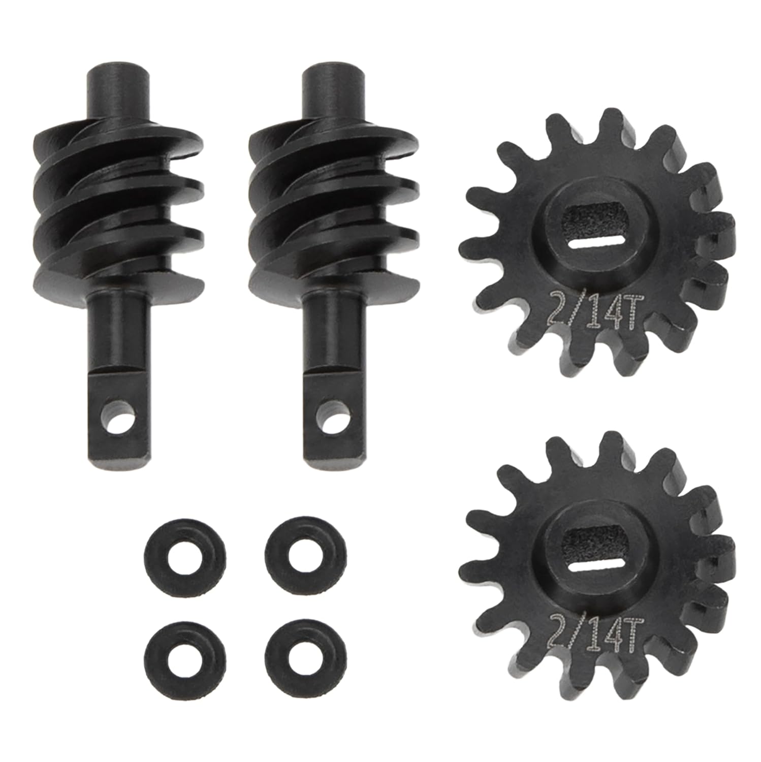 MEUS RACING SCX24 2-14T Overdrive Differential Helical Diff Gears Set for Axial SCX24 Deadbolt C10 JLU Gladiator Bronco 1/24 RC Crawler Car Upgrade Parts, 2 Sets