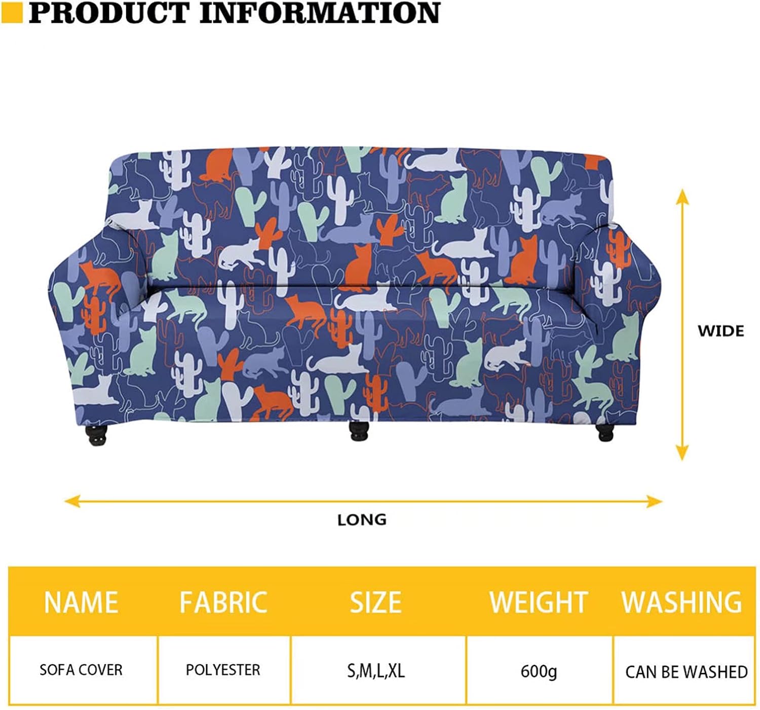 Forchrinse Wild Leopard Cheetah Print Stretch Sofa Slipcover 1 Pieces Couch Cover 3 Seater Sofa Cover with Elastic Bottom and Foam