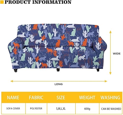 Miniatura 3 de Fundas elásticas para sofá con estampado de estilo suroeste, protector de muebles, funda suave para sofá de 3 cojines