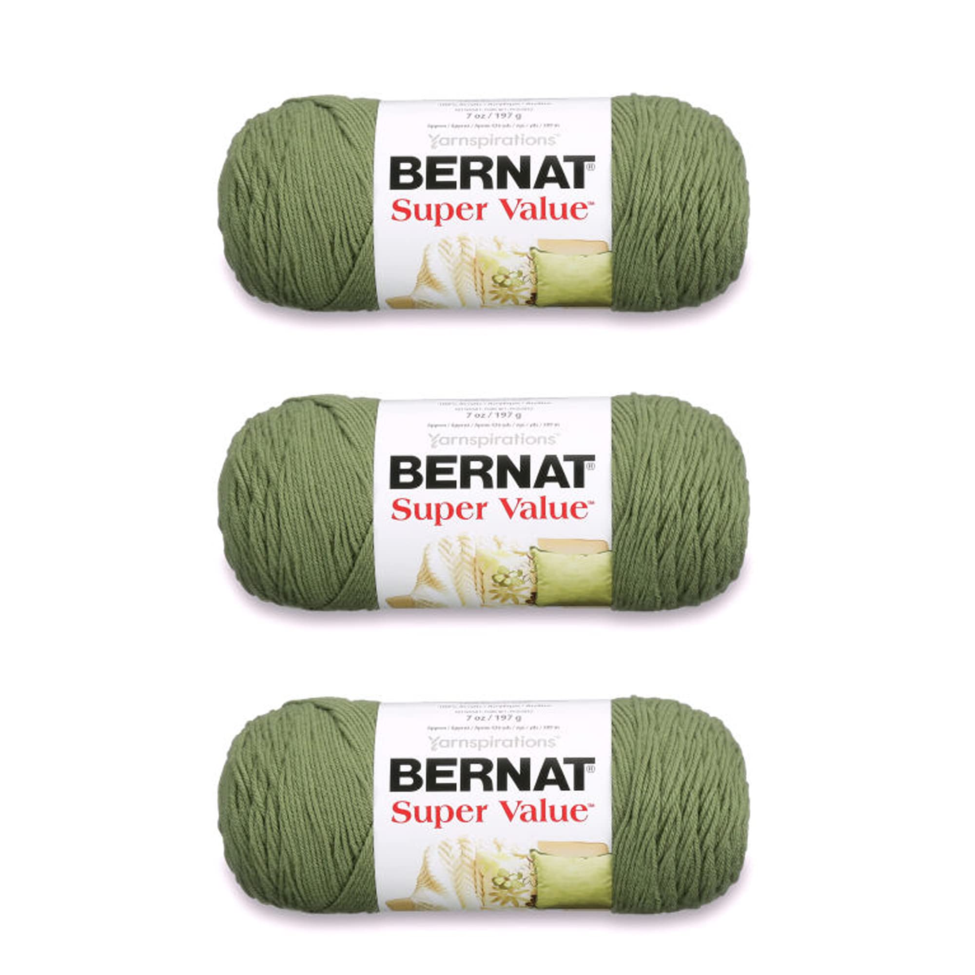 Bernat Super Value Forest Green 3-Pack