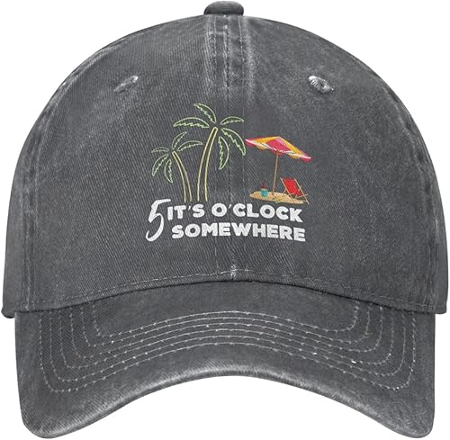 Miniatura 3 de Cryptomancy 5 Oclock Somewhere Hat Its 5 O' Clock Somewhere Cap for Men Dad Hats Funny Cap