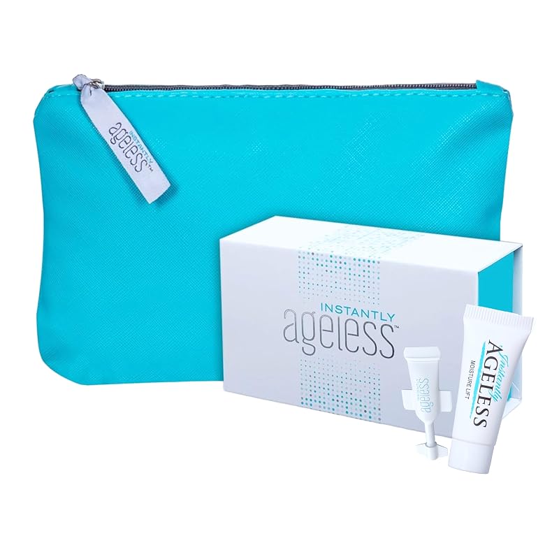 Instantly Ageless Conjunto de cuidados para a pele com 25 frascos e nécessaire