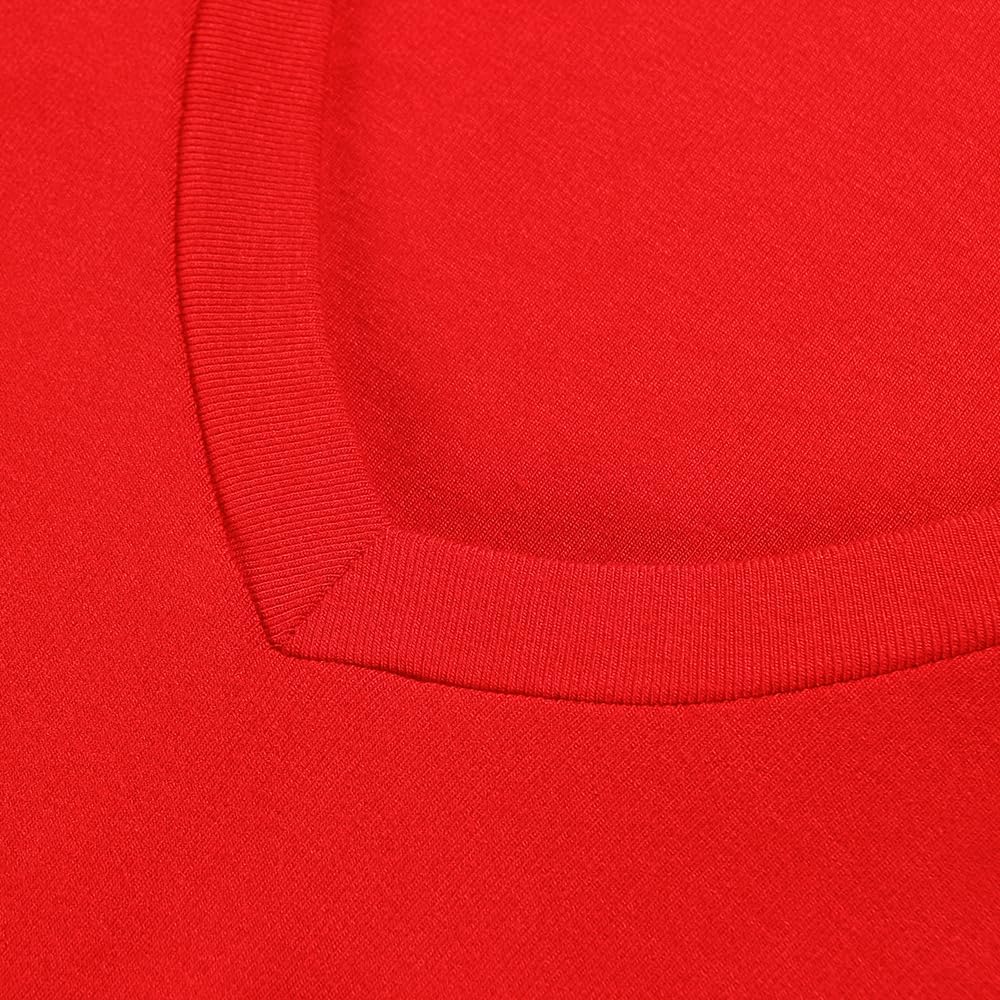 GEMBERA Womens' Stretchy V Neck Short Sleeve Form Fitted Casual Basic Top T-Shirts - Image 3