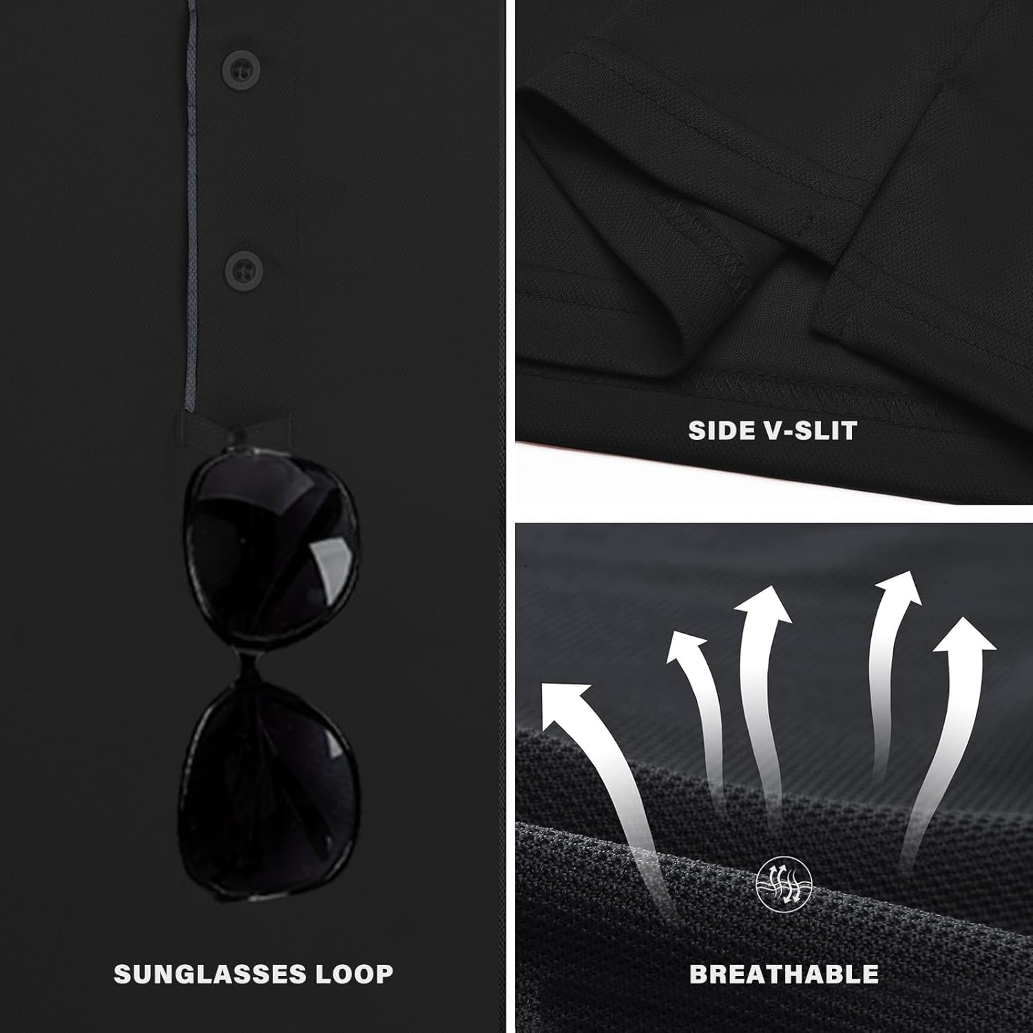 Men Polo Shirts Long Sleeve Moisture Wicking Dry Fit Performance Tactical Shirt Collared Casual Golf Tennis Shirt - Image 7