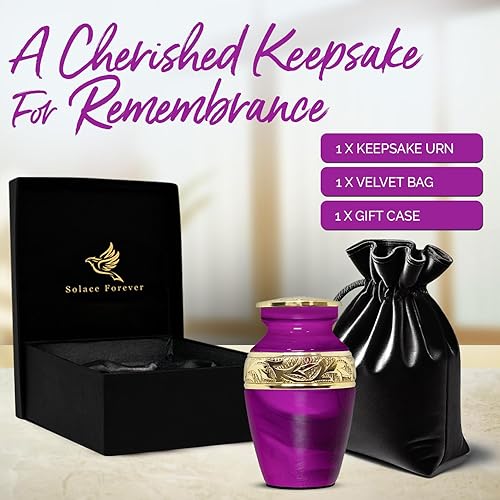 Miniatura 3 de Elegante urna pequeña para recuerdo de cenizas humanas, urna de ceniza en miniatura para mujeres, recuerdos conmemorativos para hombres adultos,
