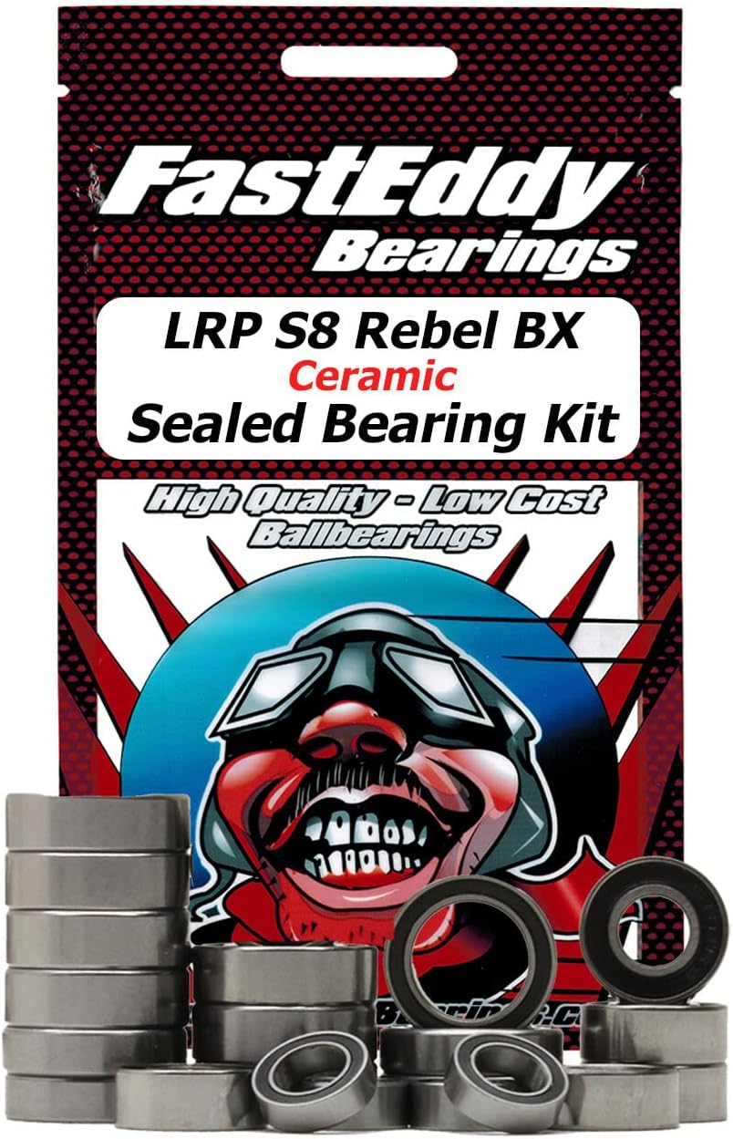 FastEddy Bearings Compatible with LRP S8 Rebel BX Ceramic Sealed Bearing Kit
