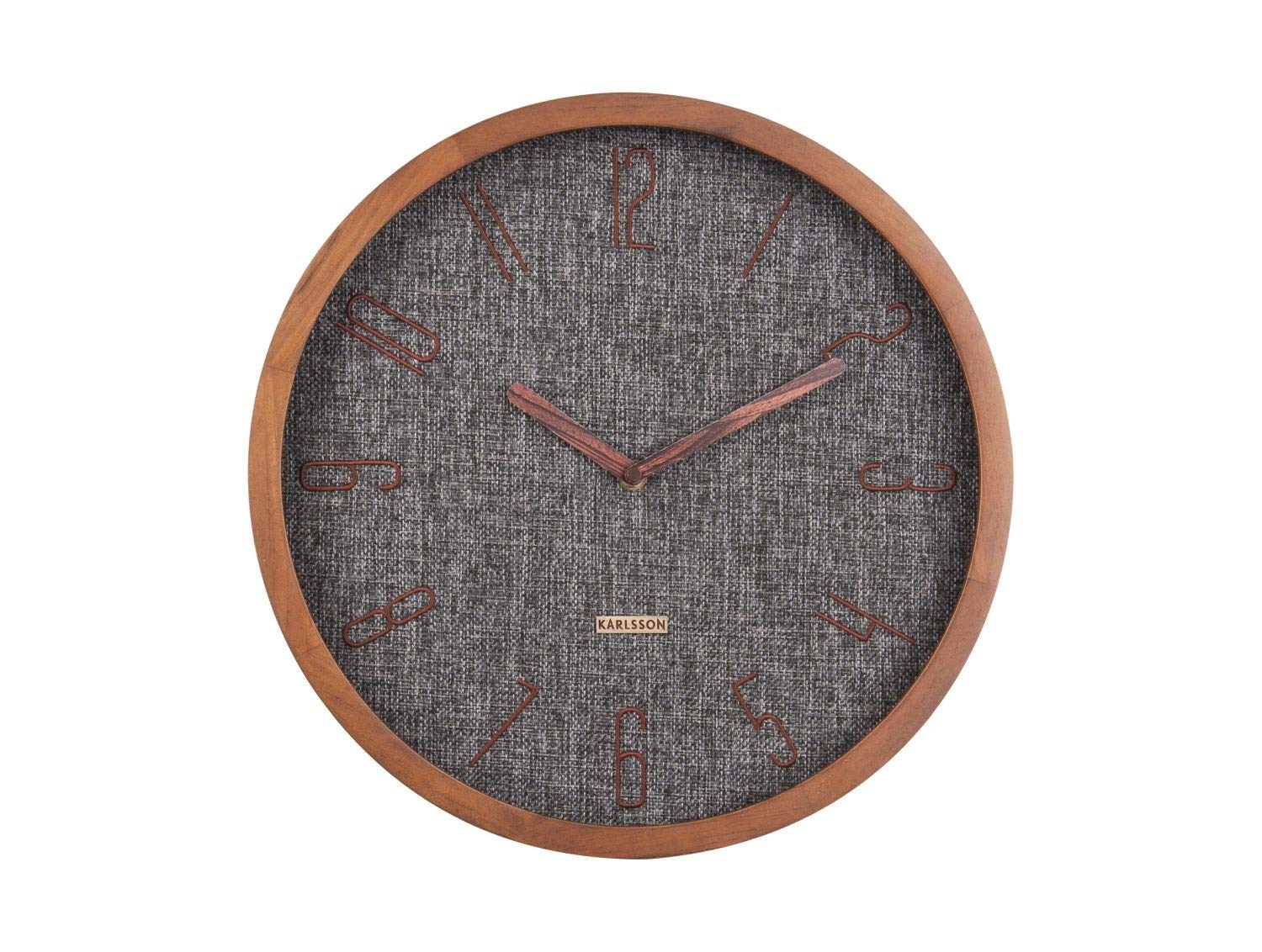 Karlsson Wall Clock Canvas Melange black, Pinewood case, diameter 35cm