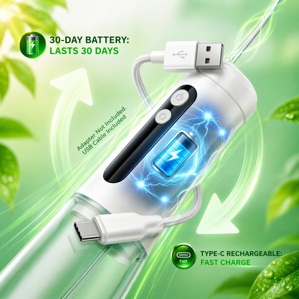Irrigador bucal inalámbrico para encías y aparatos ortopédicos sensibles, luz integrada para autolimpieza, 4 puntas, 2 modos, 18 ajustes de presión, bolsa, hilo dental portátil recargable e
