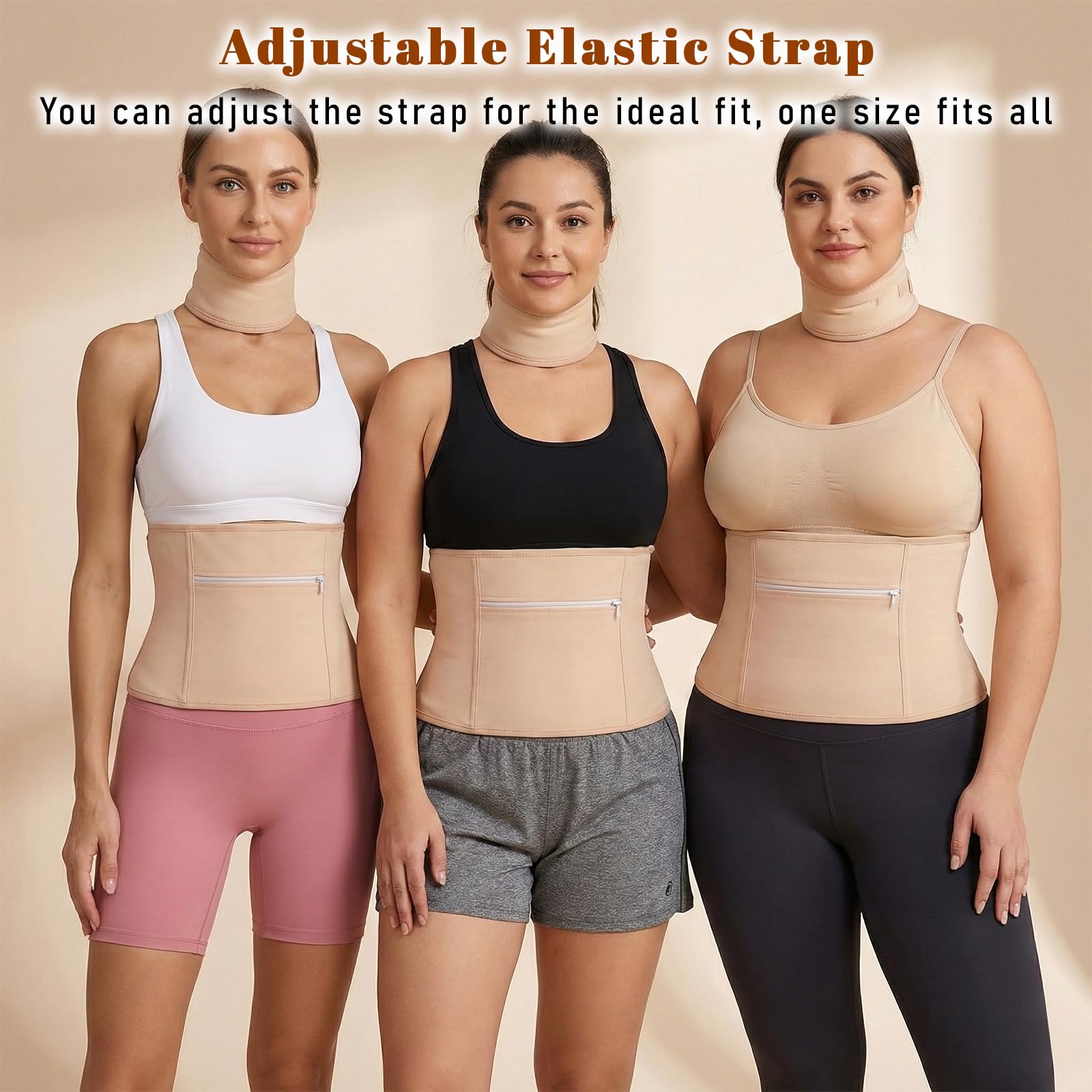 2 Stück Castor Oil Pack Kit, Rizinusöl-Packung Wiederverwendbare Rizinusöl Packungen Bauch Hals Rizinusölpackung Verstellbare Elastische Träger Castor Oil Wrap für Bauch Hals(Ohne Rizinusöl)