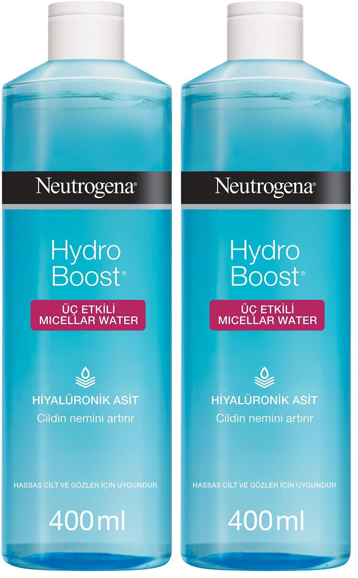 neutrogena hydro boost üç etkili micellar water (400 ml) (2 paketi)