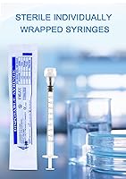 Vista 7 de Jeringa Luer Lock de 1 ml - Jeringas estériles desechables (paquete de 10), embalaje sellado individual