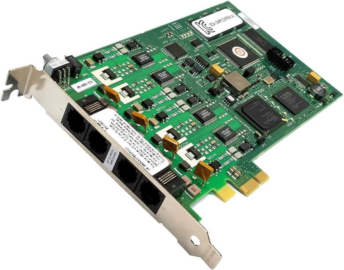 Dialogic - 310-935 (D4PCIUFEQ) - Dialogic® Analog D4PCIUFEQ PCI-e RoHS Version 4-port Analog, Loop-Start, PCI-e Card.